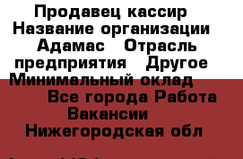 Продавец-кассир › Название организации ­ Адамас › Отрасль предприятия ­ Другое › Минимальный оклад ­ 26 500 - Все города Работа » Вакансии   . Нижегородская обл.